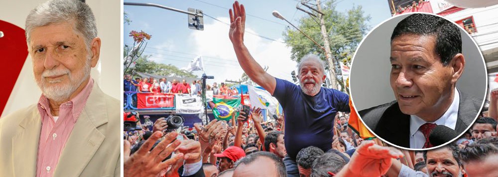 Amorim: solto, Lula será um fator de pacificação