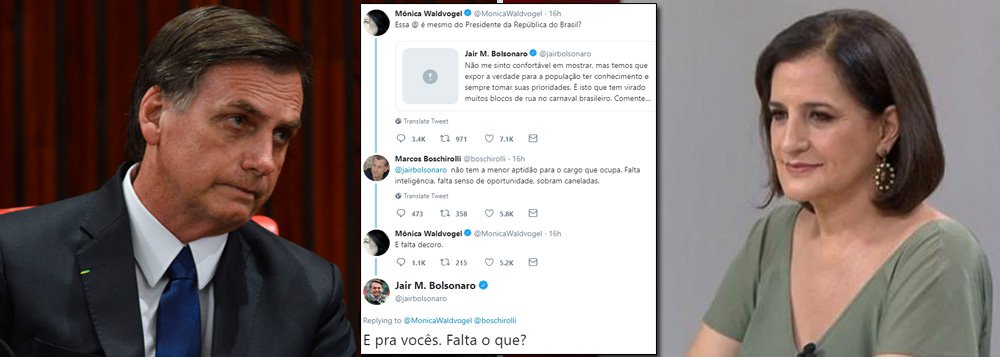 Bolsonaro também agrediu jornalista da GloboNews