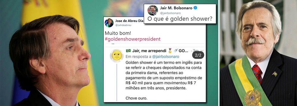 Bolsonaro agora pergunta o que é 'golden shower'; Zé de Abreu explica