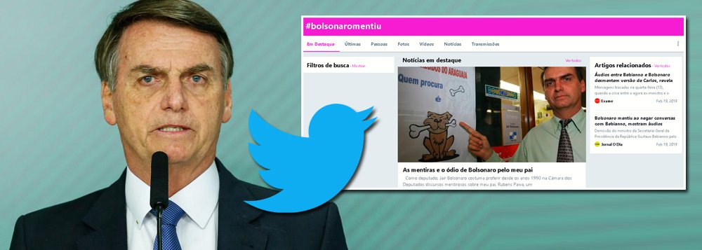 'Bolsonaro mentiu' é o assunto mais comentado nas redes sociais