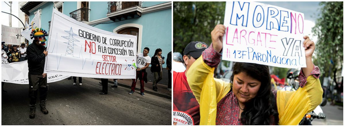Sindicatos e movimentos do Equador vão às ruas contra privatizações no país