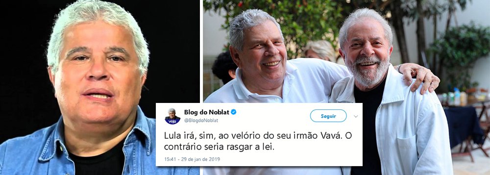Noblat: se Lula não for ao velório, lei será rasgada