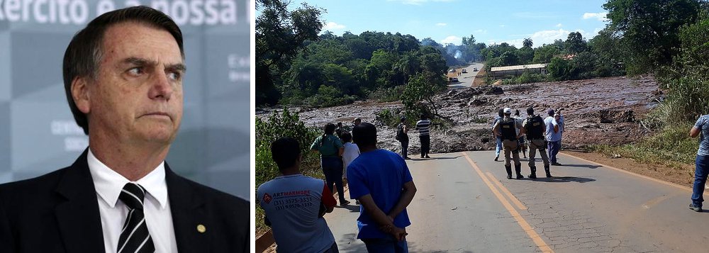 Bolsonaro diz que governo não tem 'nada a ver' com desastre de Brumadinho