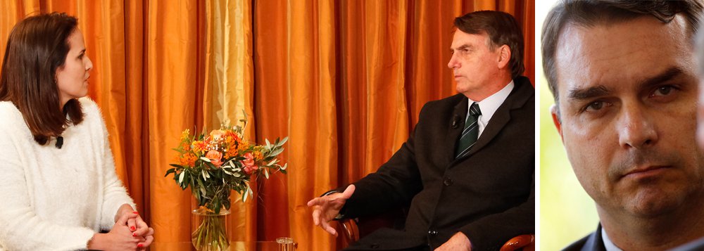 Após fugir de coletiva, Bolsonaro defende Flávio, 'meu garoto', na Record