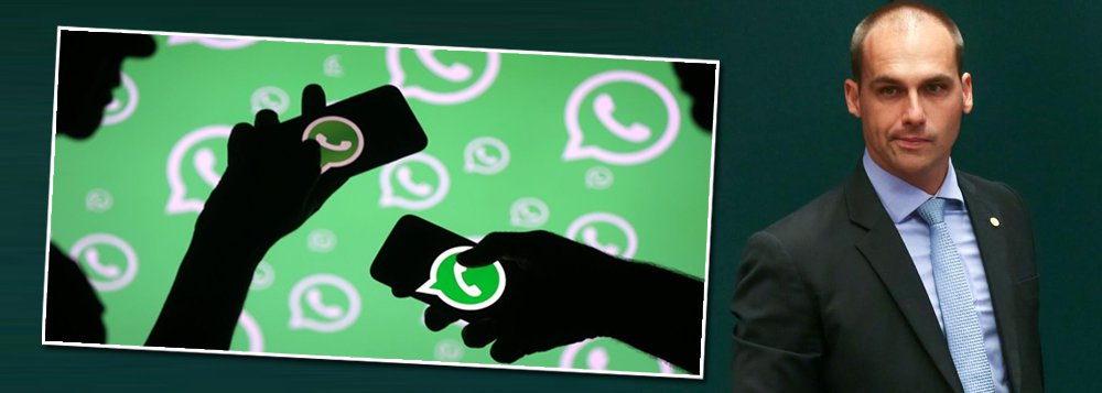 Eduardo Bolsonaro critica medida do WhatsApp de combate a fake news