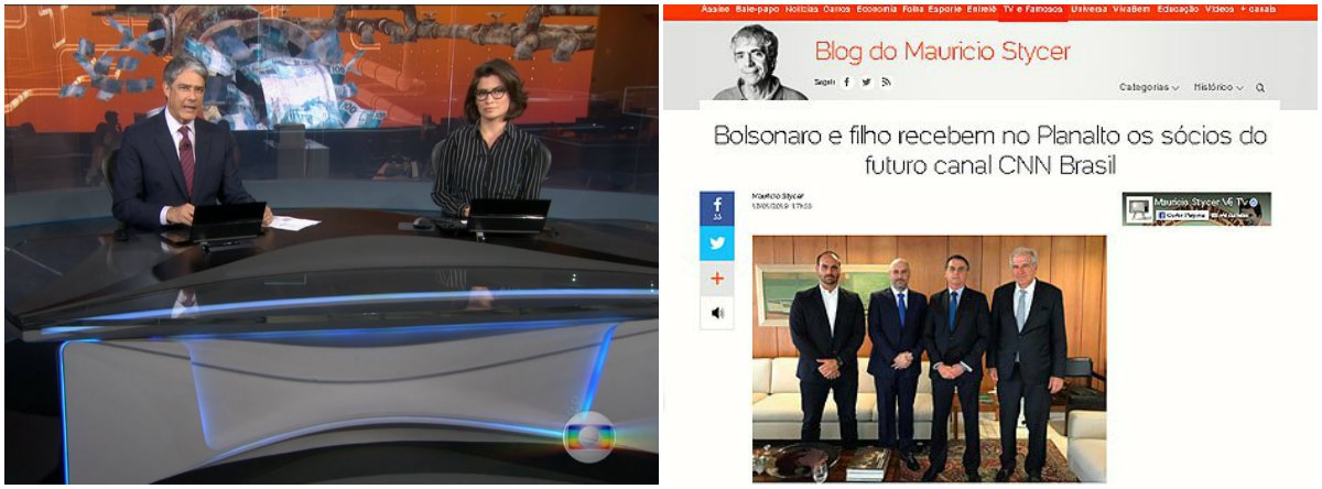 CNN e Record apresentam credenciais e Globo faz jornalismo sobre Bolsonaros