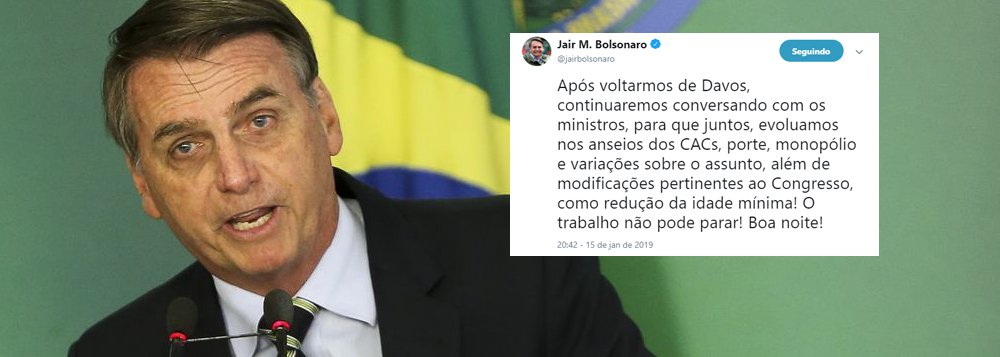 Bolsonaro já quer mudar para pior seu decreto faroeste e reduzir idade mínima