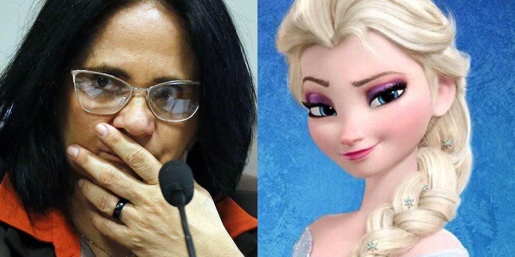 Vídeo de Damares chamando personagem Elsa de lésbica é ridicularizado no Twitter