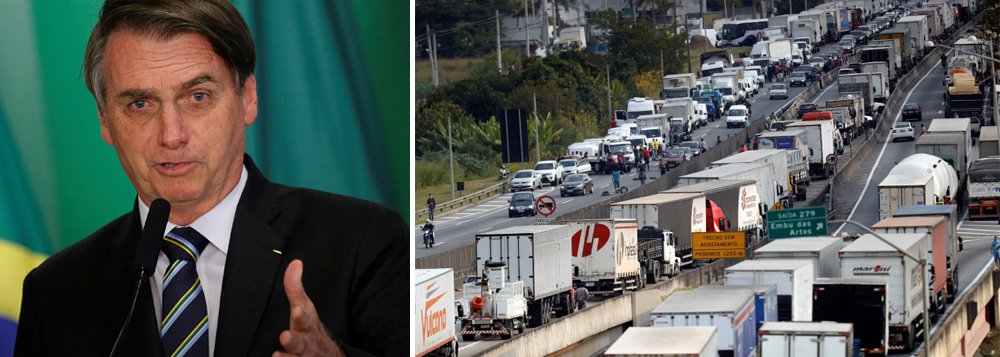 Bolsonaro trai caminhoneiros com novo aumento no diesel