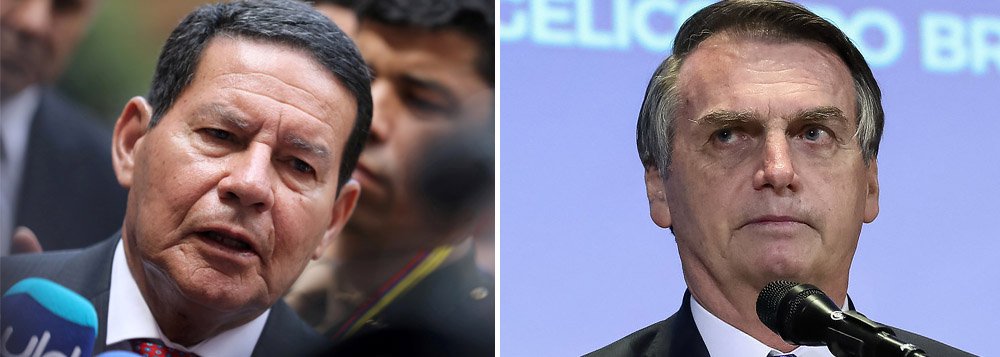 Mourão diz ter ficado 'chocado' ao saber que Bolsonaro estaria estimulando ataques