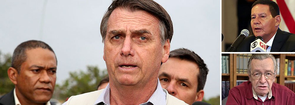 Enquadrado por generais, Bolsonaro manda Olavo de Carvalho se calar