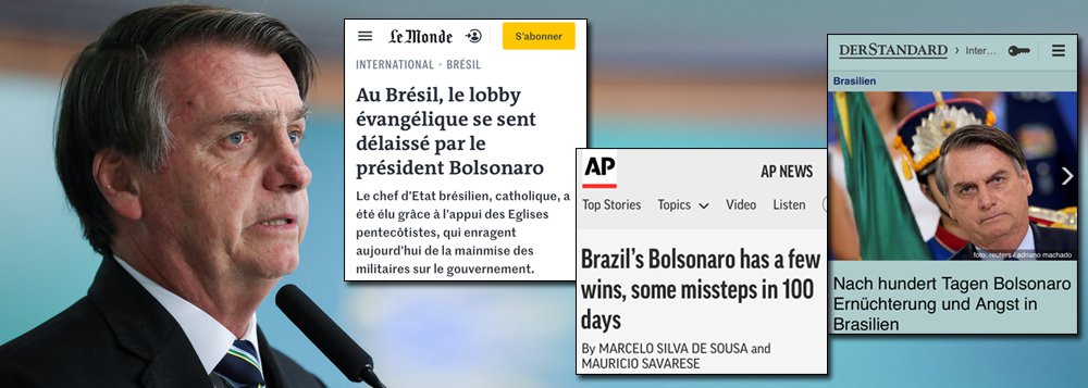 Em 100 dias, Bolsonaro destrói a imagem do Brasil no mundo