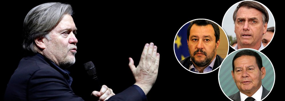 Bannon volta a criticar Mourão e exalta Bolsonaro e Salvini como os políticos mais importantes do mundo
