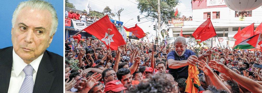 Constituição que vale para Temer não vale para Lula