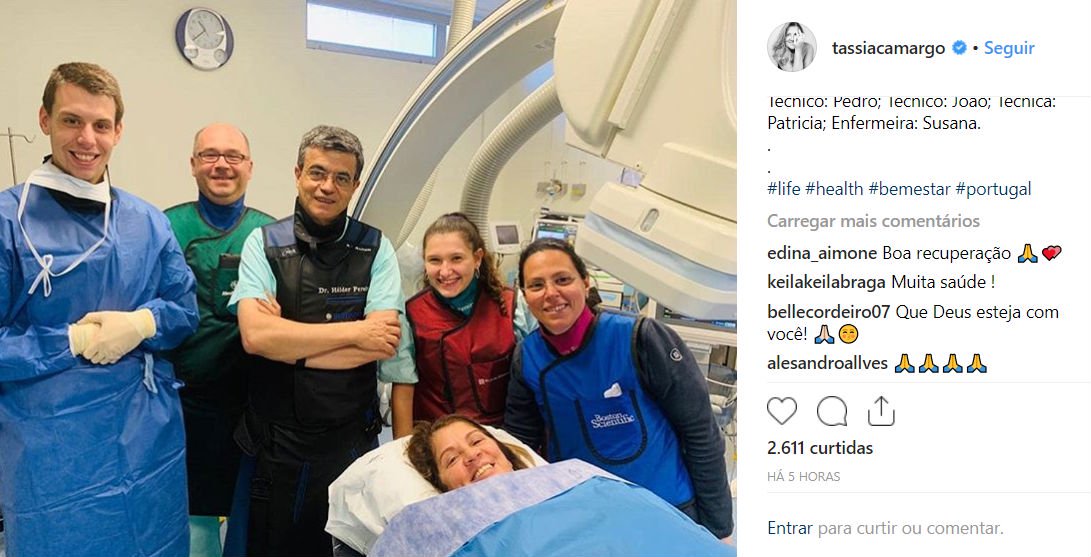 Tássia Camargo sofre infarto, mas se recupera e agradece fãs