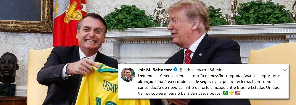 Após entregar o Brasil a Trump, Bolsonaro diz que sai com a sensação de missão cumprida