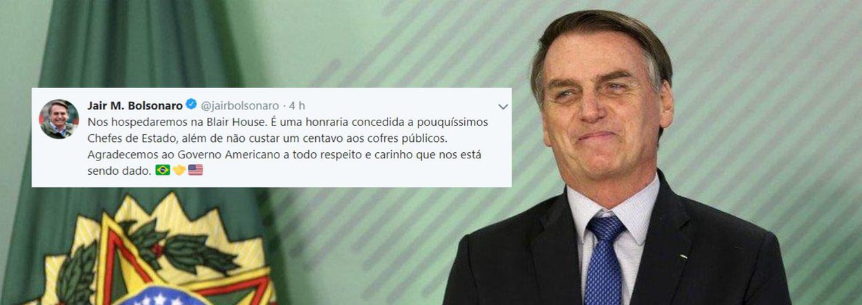 Bolsonaro solta fake news sobre hospedagem nos EUA