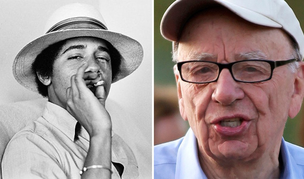 Nos EUA, Murdoch ataca o “maconheiro Obama”