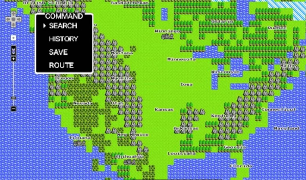 1º de Abril: Google lança versão 8 bits do Google Maps