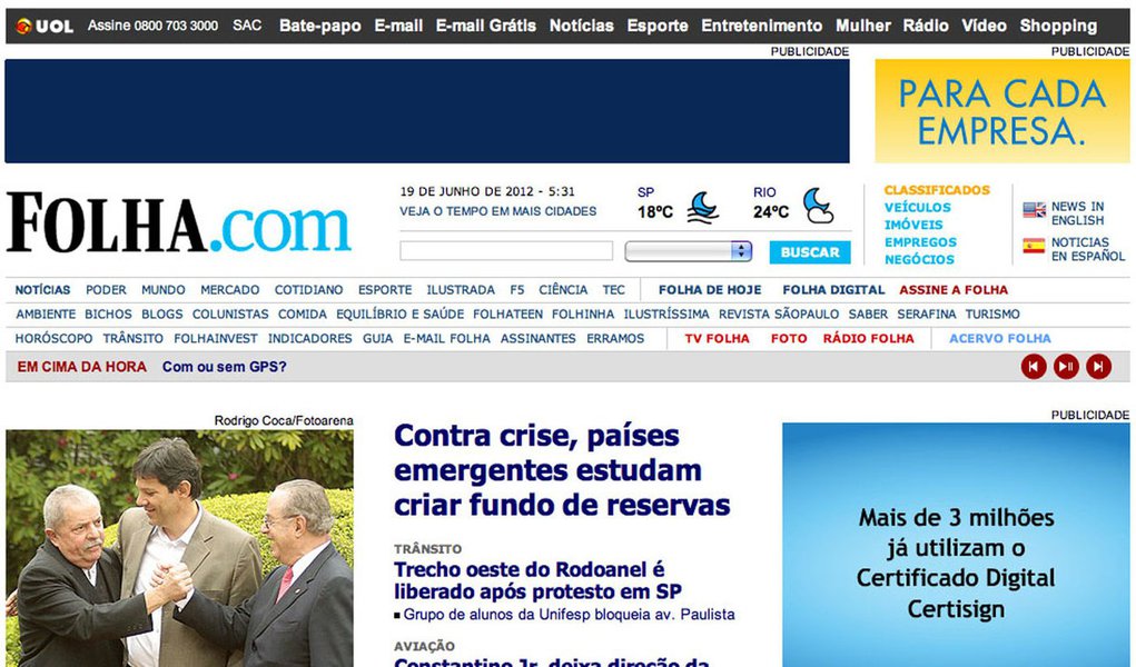 Folha dá mais um passo na migração do papel para o online