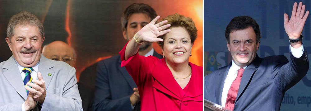 Com Lula, Dilma enfrenta Aécio em palanque mineiro