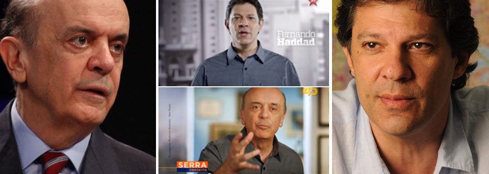 Na TV, Serra chafurda o passado e Haddad propõe
