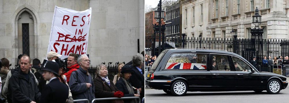 Funeral de Thatcher é marcado por protestos