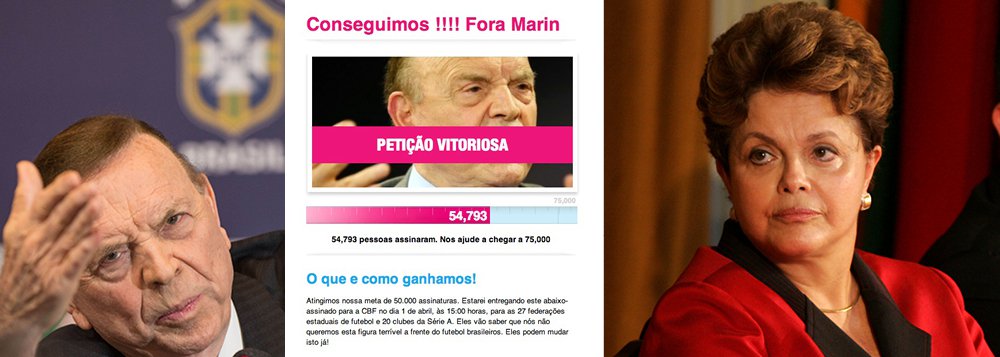 Marin tem não de Dilma; pressão na CBF aumenta