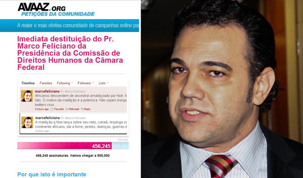Avaaz entrega petição contra Feliciano ao PSC