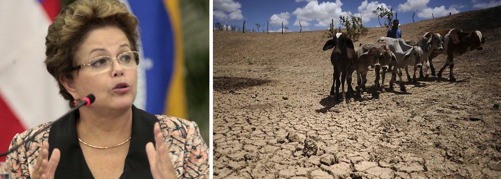 Dilma diz que "governo foi pego de surpresa pela seca"
