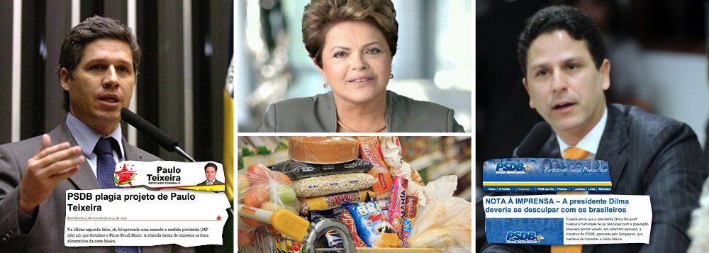 PT e PSDB em guerra por cesta básica zero de Dilma
