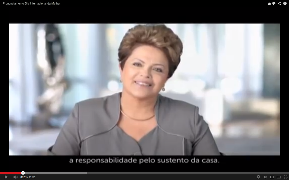 Dilma: "A maior autoridade deste país é uma mulher"