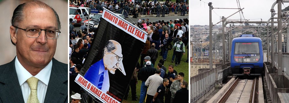 Com protestos e cartel, Alckmin teme 2014