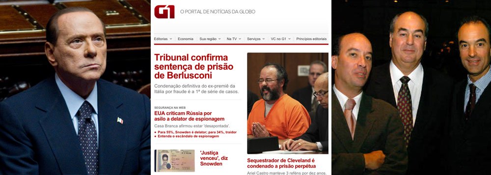 Sonegação (na Itália) é notícia para a Globo