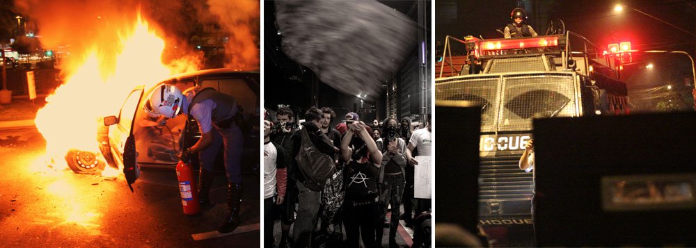 Protesto 'Fora, Alckmin' termina em confronto