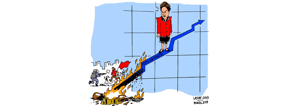 Latuff: os protestos e a popularidade de Dilma