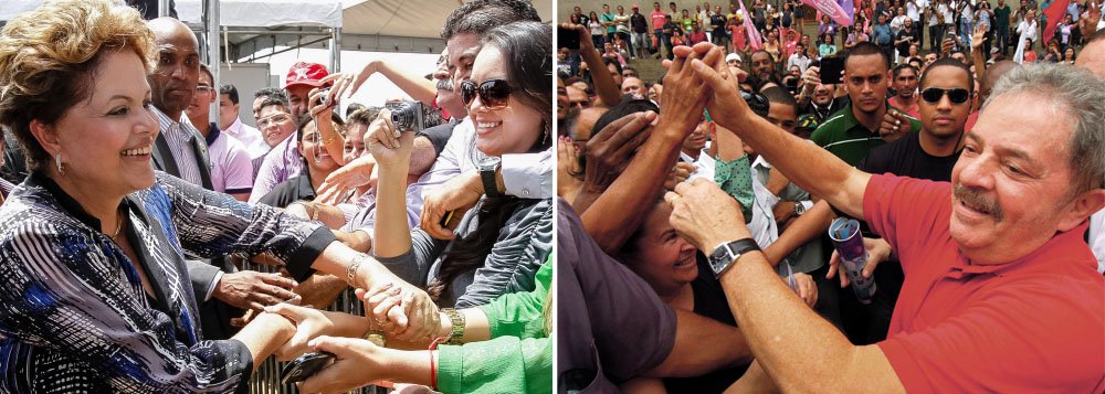 “Energética”, Dilma vê Lula em São Paulo. Paz e amor?