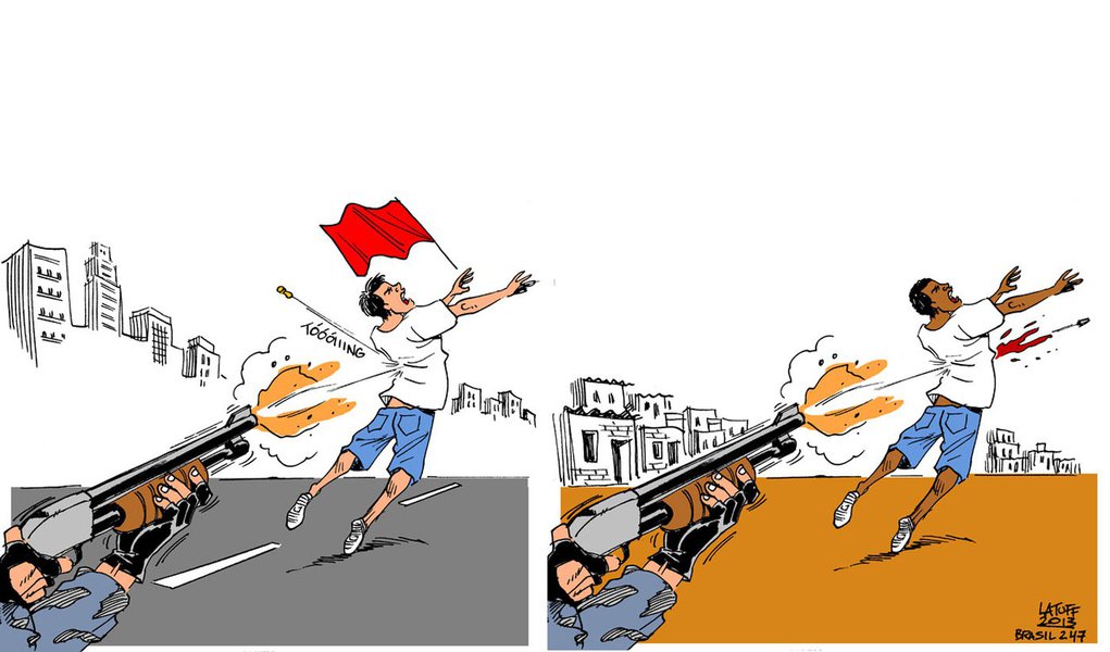 Latuff resume a violência policial no Brasil