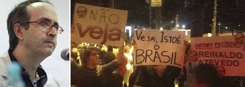 Manifestante: "cala a boca, Reinaldo". E ele: não calo