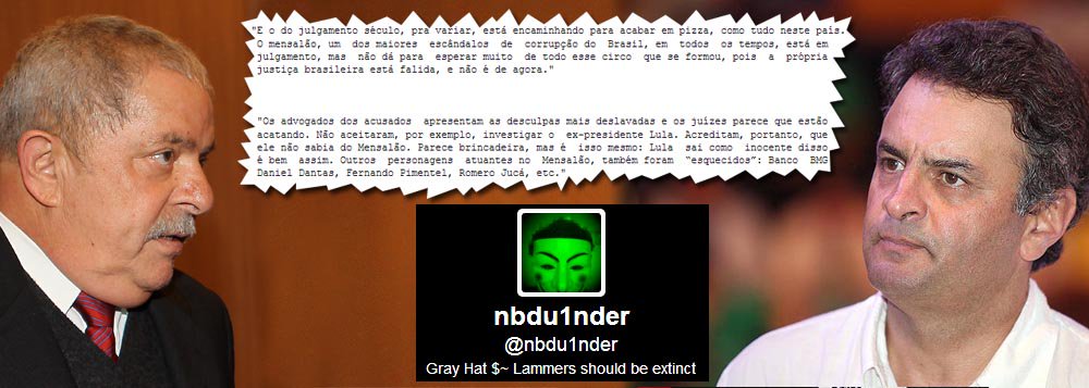 Após petistas, hacker expõe dados de Lula e Aécio