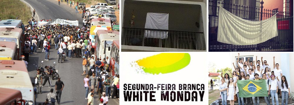 Roupas e lençóis brancos unem protestos pelo País 