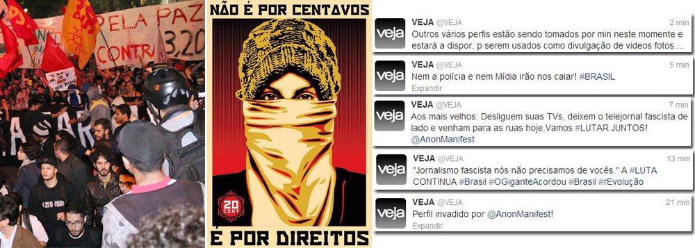 Anonymous invade perfil da Veja e chama manifestação