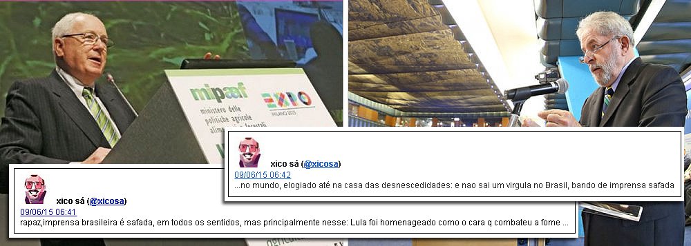Xico Sá: imprensa brasileira, que boicota Lula, é "safada"