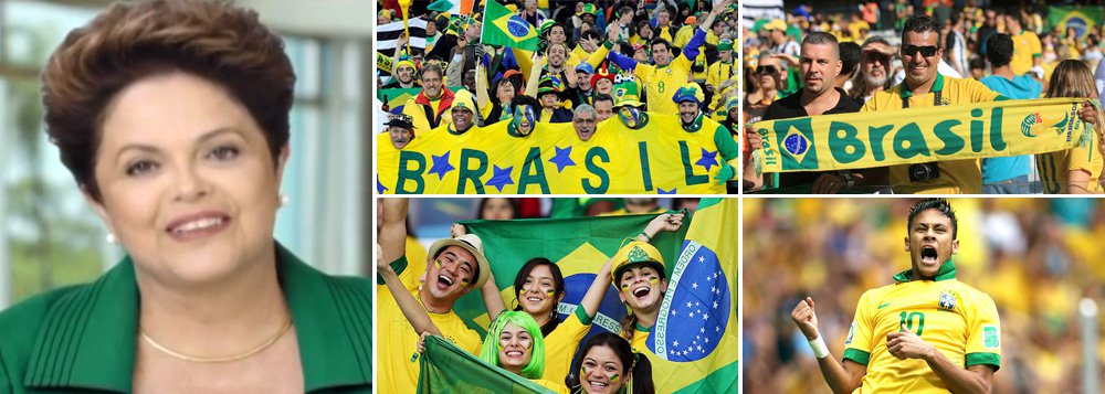 Dilma: seleção brasileira está acima da política
