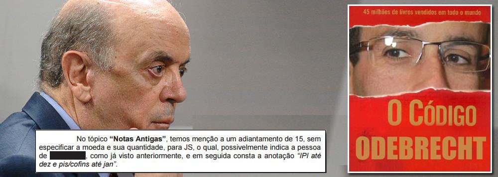 Tarja preta da PF em Serra no Código Odebrecht pode anular a prova