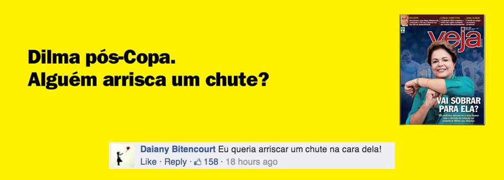Veja sugere aos leitores que deem pontapé em Dilma