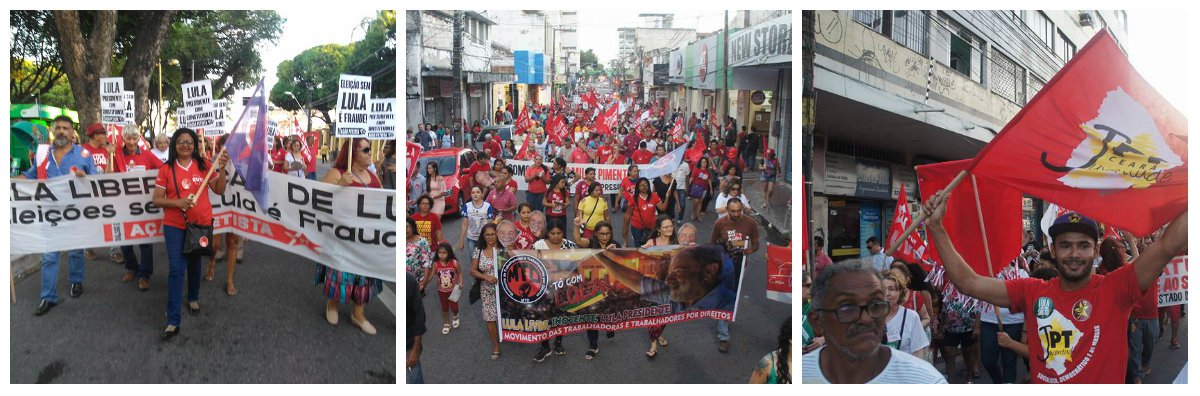 Em Fortaleza, centenas de manifestantes participam do Dia Nacional de Luta – Lula Livre