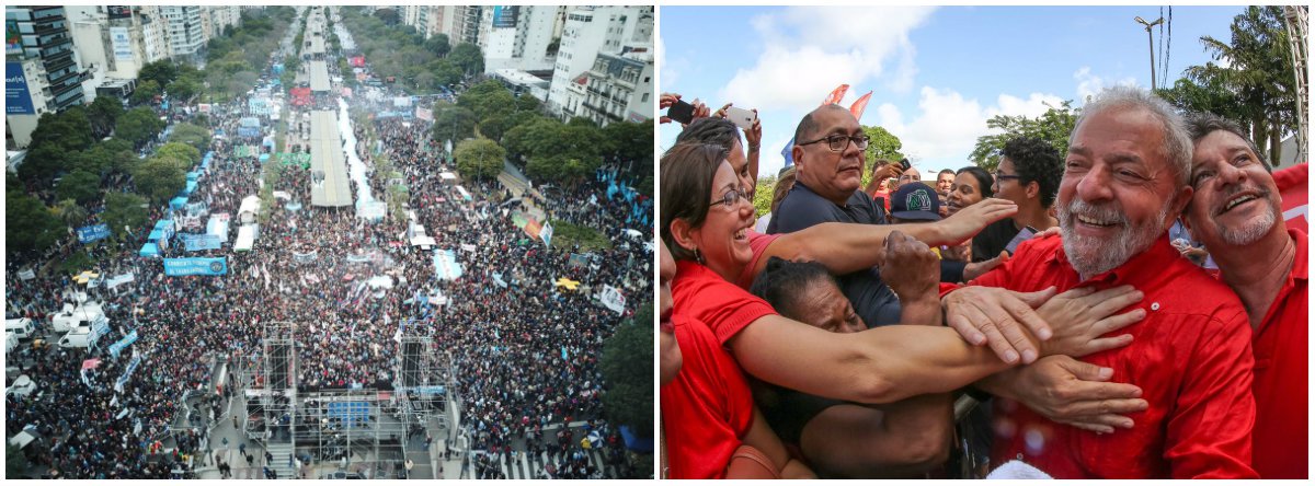Argentinos unem o grito pela Independência Nacional com Lula Livre Já!