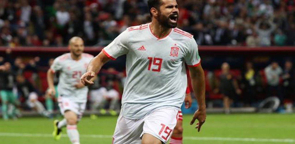 Com gol do brasileiro Diego Costa, Espanha vence o Irã por 1x0