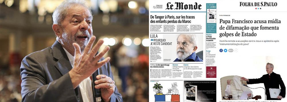 Manchetômetro: o dia em que os jornais quiseram esconder Lula e o papa Francisco
